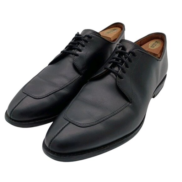 ALLEN EDMONDS Black Leather Oxford Delray Split Toe Blucher Mens 10.5 D USA $325 - Picture 2 of 9